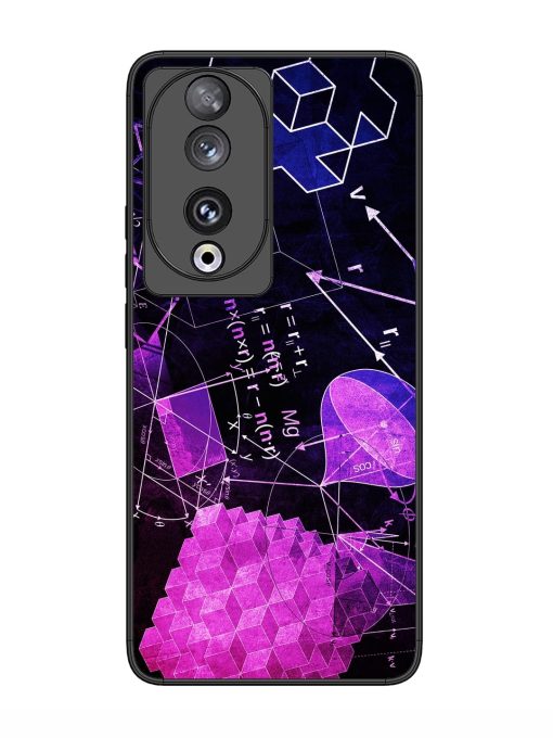 Math Physics Formula Art Glossy Metal Phone Cover for Honor 90 Zapvi