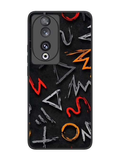 Grungy Graffiti Glossy Metal Phone Cover for Honor 90 Zapvi