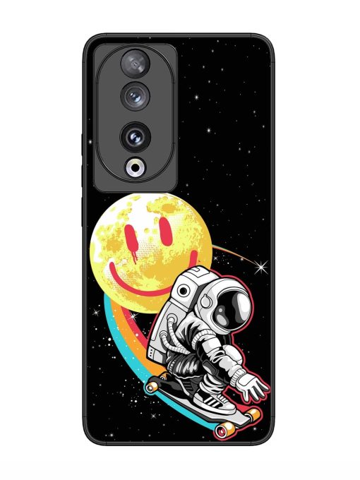 Astronaut Art Glossy Metal Phone Cover for Honor 90 Zapvi