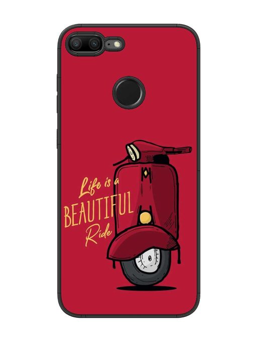 Life Is Beautiful Rides Glossy Metal Phone Cover for Honor 9 Lite Zapvi