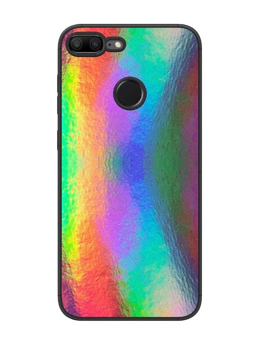 Colorful Holographic Background Glossy Metal TPU Phone Cover for Honor 9 Lite