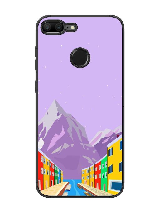 Venice City Illustration Glossy Metal Phone Cover for Honor 9 Lite Zapvi