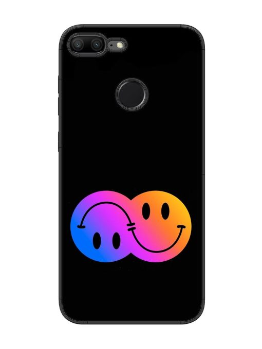 Gradient Smile Art Glossy Metal TPU Phone Cover for Honor 9 Lite Zapvi