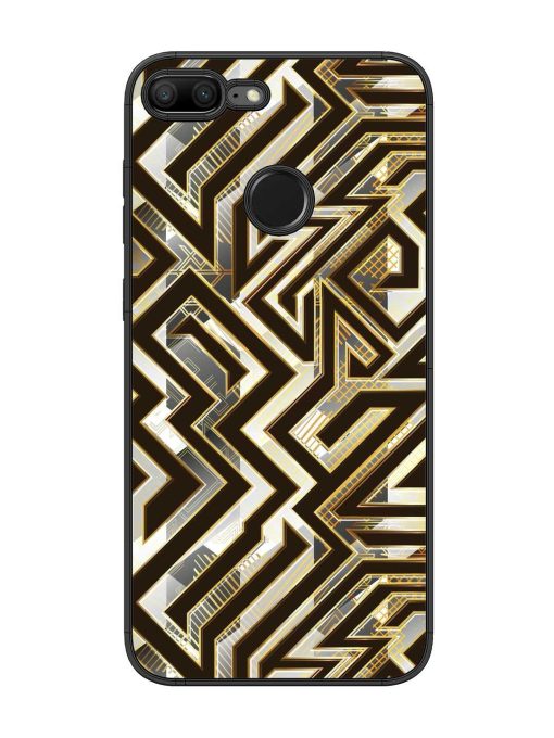 Technology Geometric Seamless Glossy Metal Phone Cover for Honor 9 Lite Zapvi