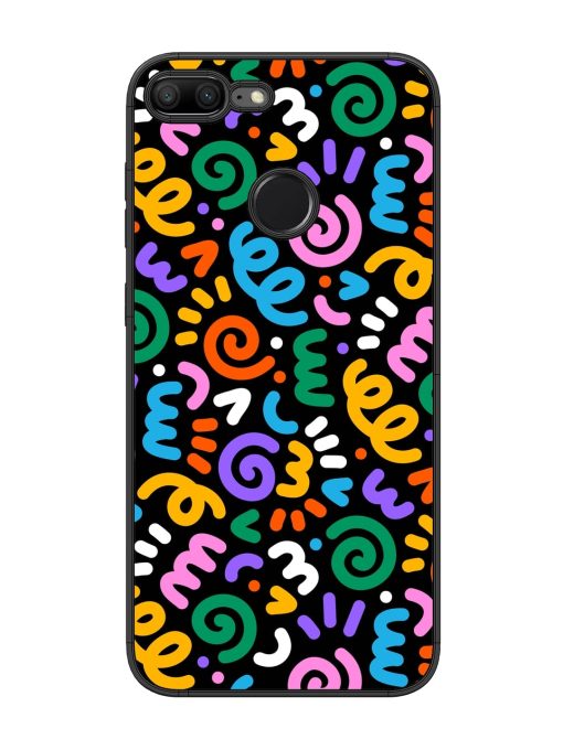 Colorful Seamless Vector Glossy Metal Phone Cover for Honor 9 Lite Zapvi