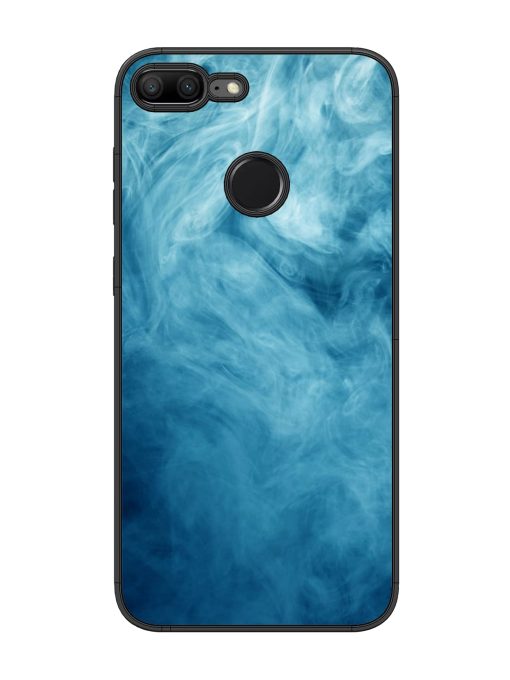 Blue Smoke Art Glossy Metal Phone Cover for Honor 9 Lite Zapvi