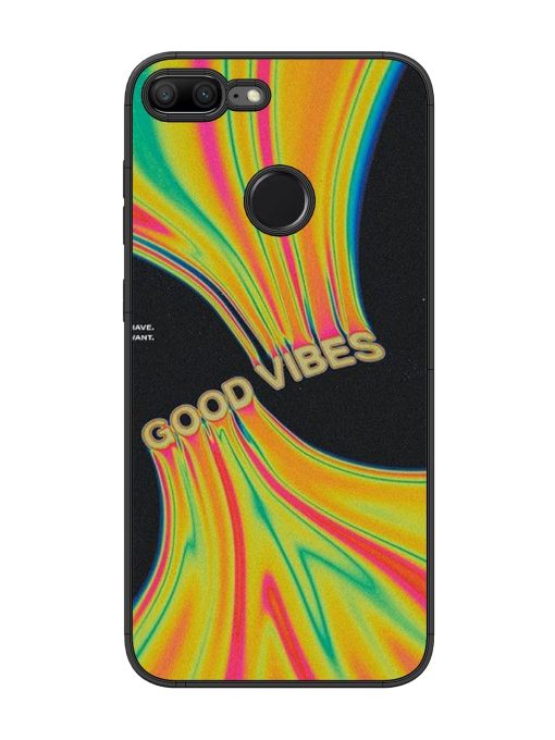 Good Vibes Glossy Metal Phone Cover for Honor 9 Lite Zapvi