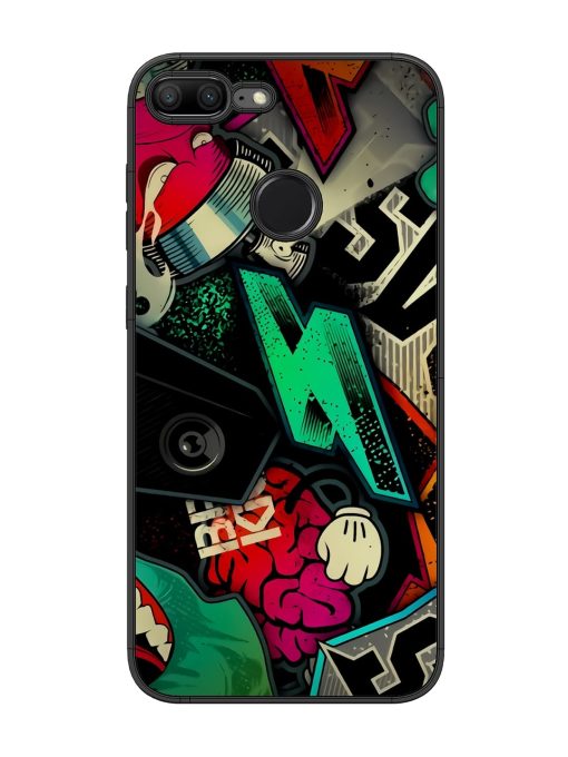 Graffiti Art Glossy Metal Phone Cover for Honor 9 Lite Zapvi