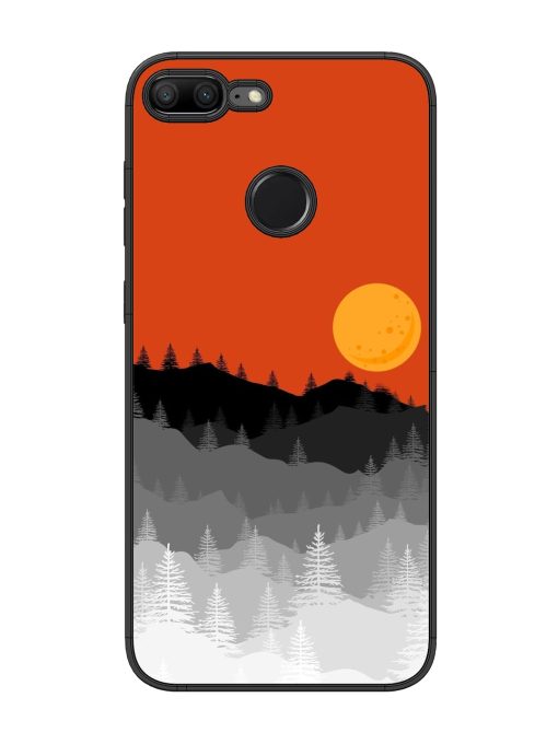 Mountain Lofi Sun Glossy Metal Phone Cover for Honor 9 Lite Zapvi