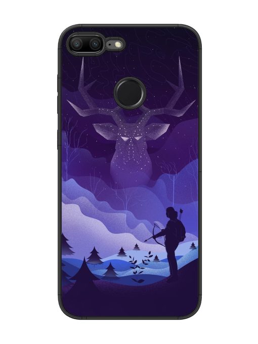 Deer Forest River Glossy Metal Phone Cover for Honor 9 Lite