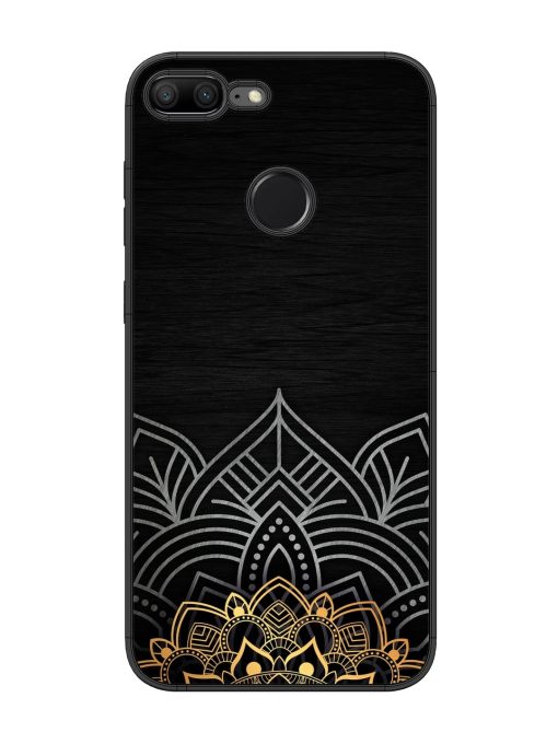 Decorative Golden Pattern Glossy Metal Phone Cover for Honor 9 Lite Zapvi