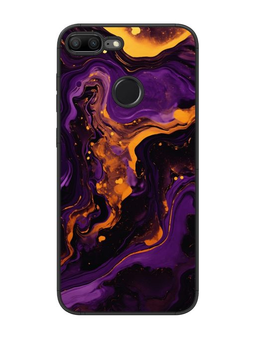 Painting Of A Purple Glossy Metal Phone Cover for Honor 9 Lite Zapvi