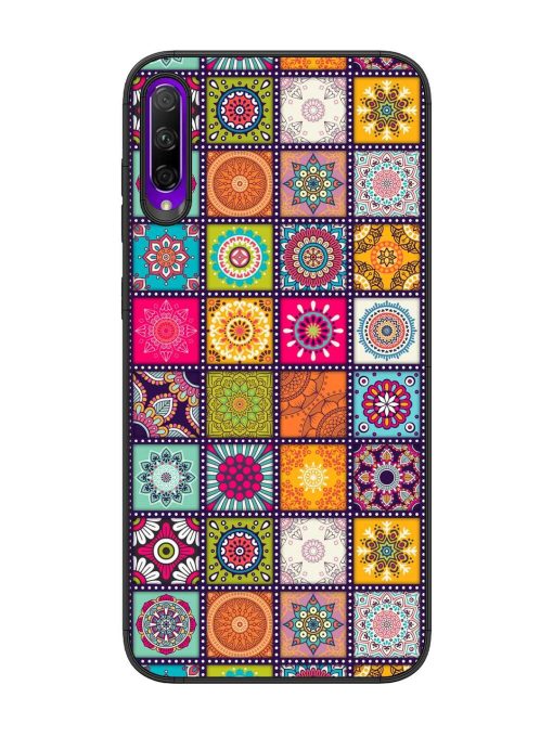 Seamless Pattern Vintage Glossy Metal Phone Cover for Honor 9X Pro Zapvi