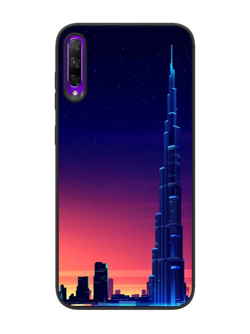 Burj Khalifa Abstract Glossy Metal Phone Cover for Honor 9X Pro Zapvi