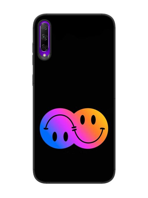 Gradient Smile Art Glossy Metal TPU Phone Cover for Honor 9X Pro