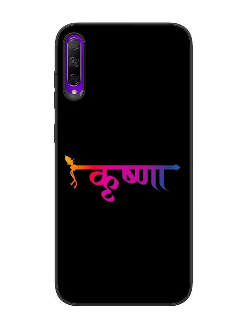 Krishna Typo Glossy Metal Phone Cover for Honor 9X Pro Zapvi