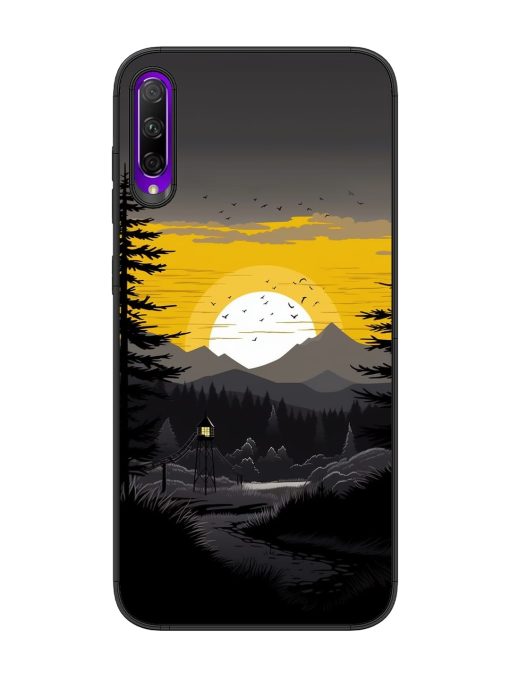 Sunset Vector Glossy Metal Phone Cover for Honor 9X Pro