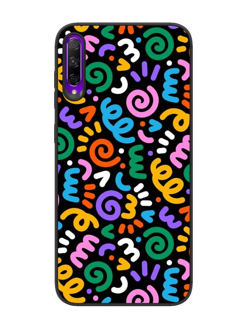 Colorful Seamless Vector Glossy Metal Phone Cover for Honor 9X Pro