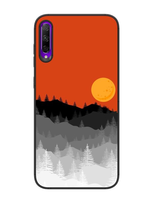 Mountain Lofi Sun Glossy Metal Phone Cover for Honor 9X Pro Zapvi