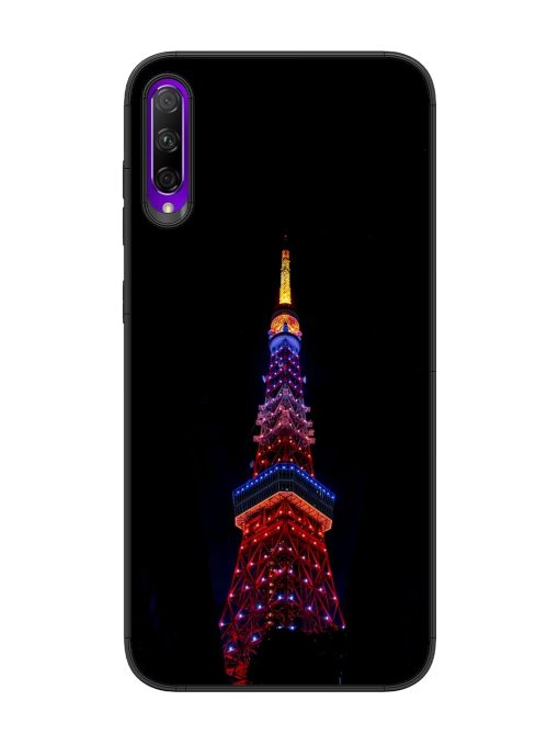 Eiffel Tower Night View Glossy Metal Phone Cover for Honor 9X Pro