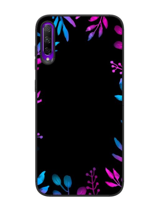 Flower Pattern Watercolor Glossy Metal Phone Cover for Honor 9X Pro