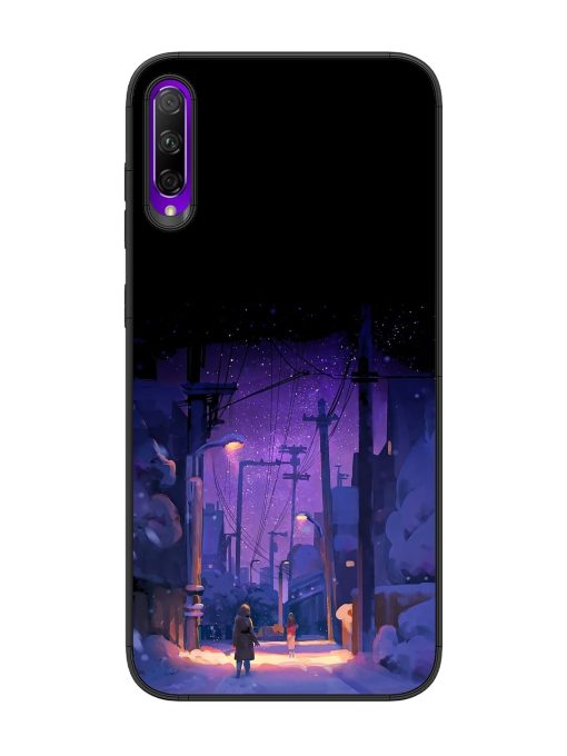 Winter Anime Art Glossy Metal Phone Cover for Honor 9X Pro Zapvi