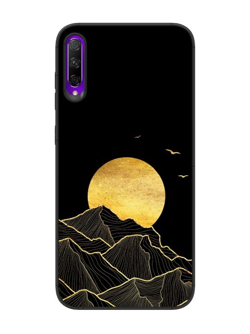 Golden Sunrise Glossy Metal Phone Cover for Honor 9X Pro