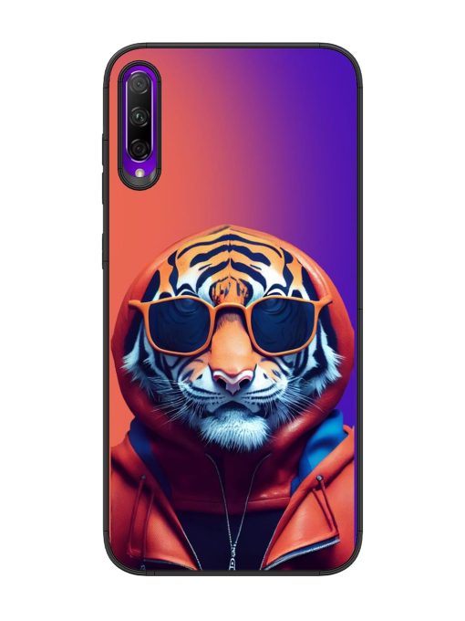 Tiger Animation Glossy Metal Phone Cover for Honor 9X Pro Zapvi