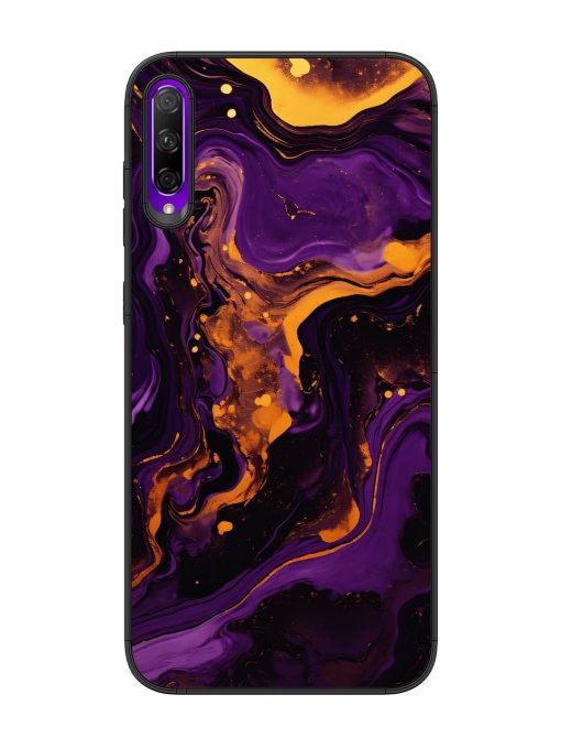 Painting Of A Purple Glossy Metal Phone Cover for Honor 9X Pro