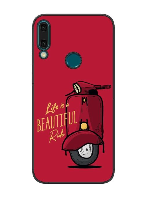 Life Is Beautiful Rides Glossy Metal Phone Cover for Honor Y9 (2019) Zapvi