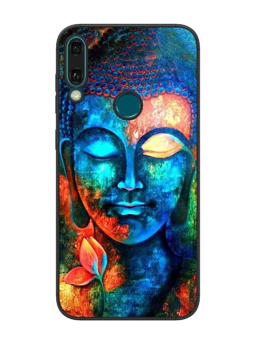 Buddha Painting Glossy Metal Phone Cover for Honor Y9 (2019) Zapvi