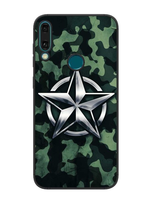 Indian Army Star Design Glossy Metal Phone Cover for Honor Y9 (2019) Zapvi