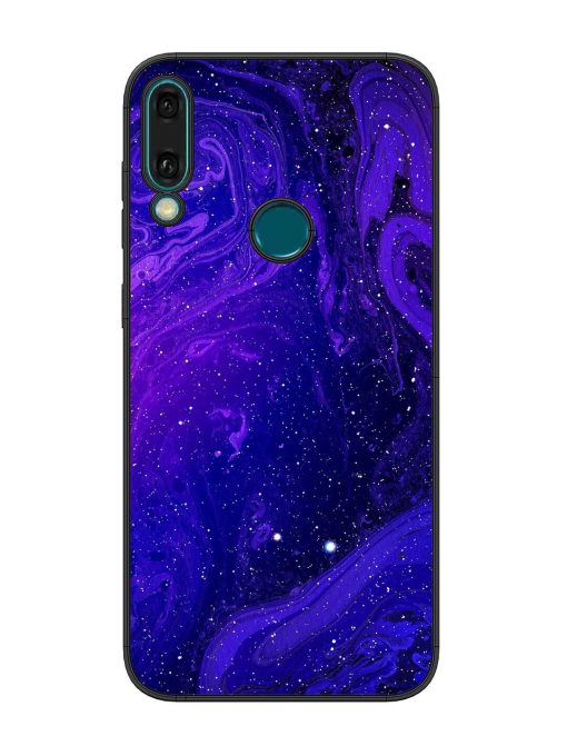 Galaxy Acrylic Abstract Art Glossy Metal Phone Cover for Honor Y9 (2019) Zapvi