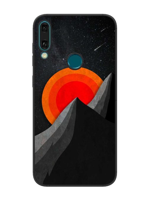 Black Mountain Glossy Metal Phone Cover for Honor Y9 (2019) Zapvi