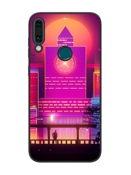 Clock Tower Glossy Metal TPU Phone Cover for Honor Y9 (2019)