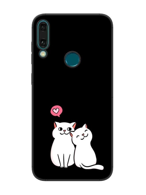 Cat Love Glossy Metal Phone Cover for Honor Y9 (2019) Zapvi