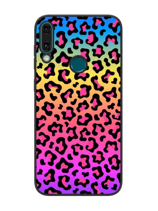 Neon Rainbow Colored Glossy Metal Phone Cover for Honor Y9 (2019) Zapvi