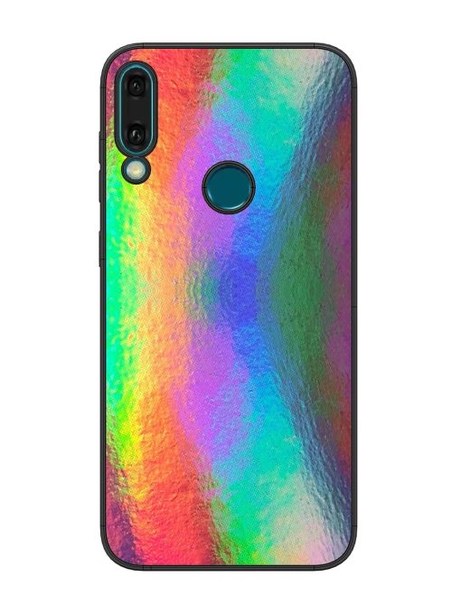 Colorful Holographic Background Glossy Metal TPU Phone Cover for Honor Y9 (2019) Zapvi