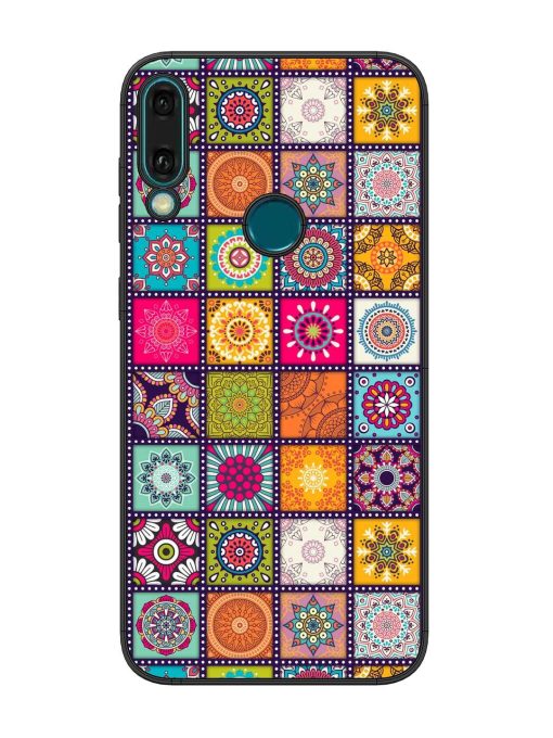 Seamless Pattern Vintage Glossy Metal Phone Cover for Honor Y9 (2019) Zapvi