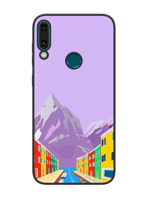 Venice City Illustration Glossy Metal Phone Cover for Honor Y9 (2019) Zapvi