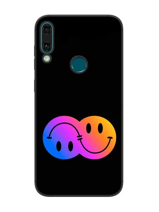 Gradient Smile Art Glossy Metal TPU Phone Cover for Honor Y9 (2019) Zapvi