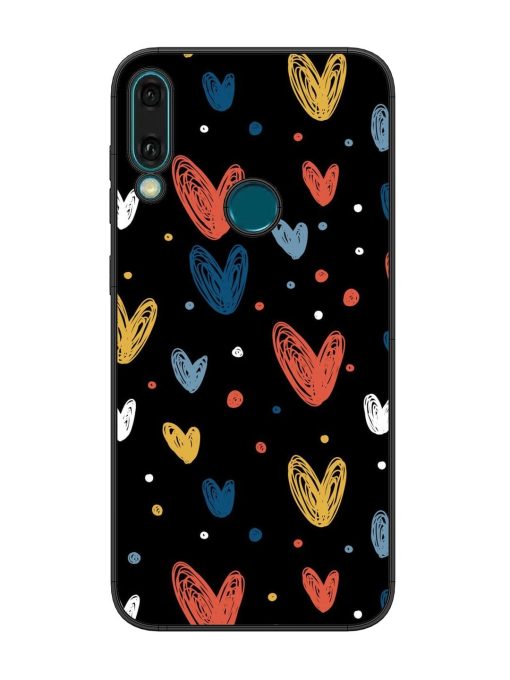 Happy Valentines Day Glossy Metal TPU Phone Cover for Honor Y9 (2019) Zapvi