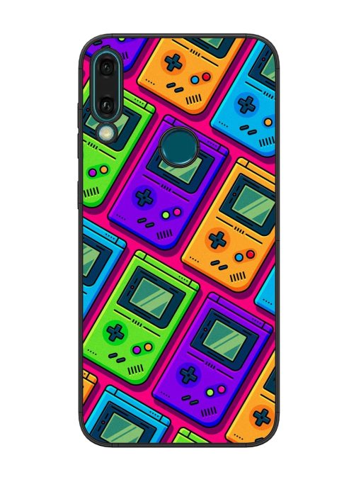 Game Seamless Pattern Glossy Metal Phone Cover for Honor Y9 (2019)