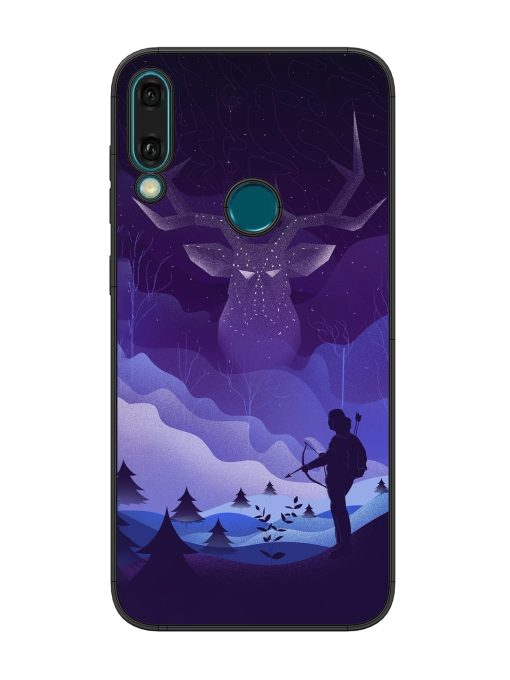 Deer Forest River Glossy Metal Phone Cover for Honor Y9 (2019) Zapvi