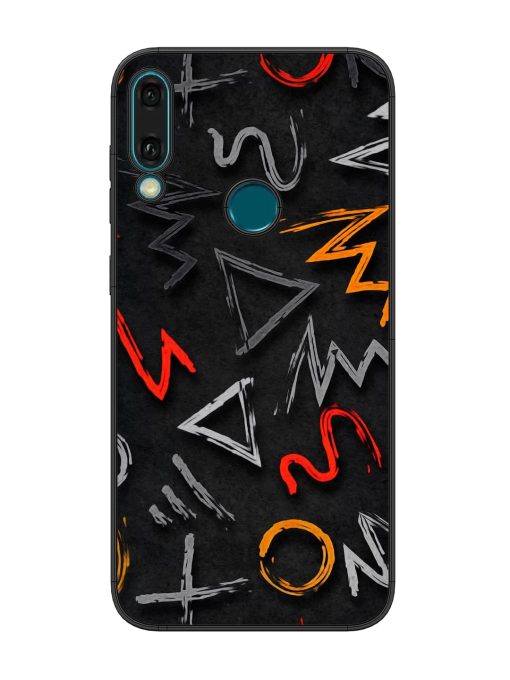 Grungy Graffiti Glossy Metal Phone Cover for Honor Y9 (2019)