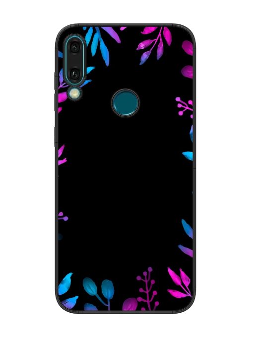 Flower Pattern Watercolor Glossy Metal Phone Cover for Honor Y9 (2019) Zapvi