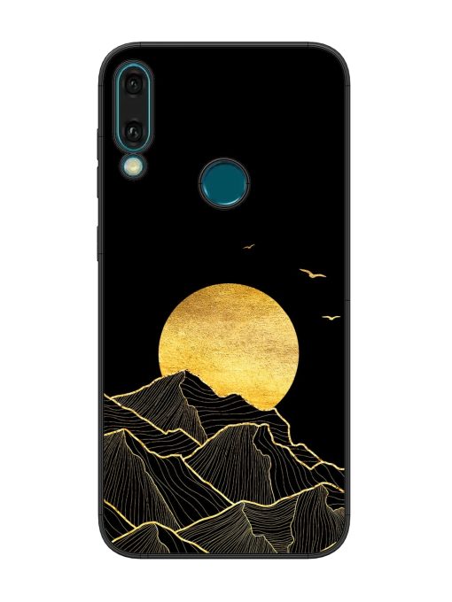 Golden Sunrise Glossy Metal Phone Cover for Honor Y9 (2019) Zapvi