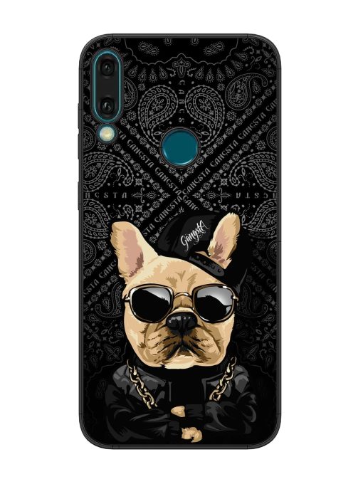 Gangsta Cool Sunmetales Dog Glossy Metal Phone Cover for Honor Y9 (2019) Zapvi