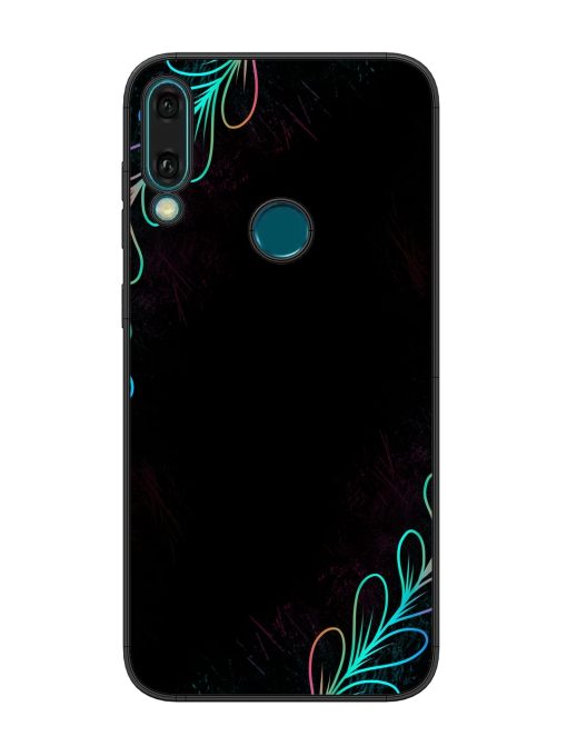 Decorative Line Art Glossy Metal Phone Cover for Honor Y9 (2019)