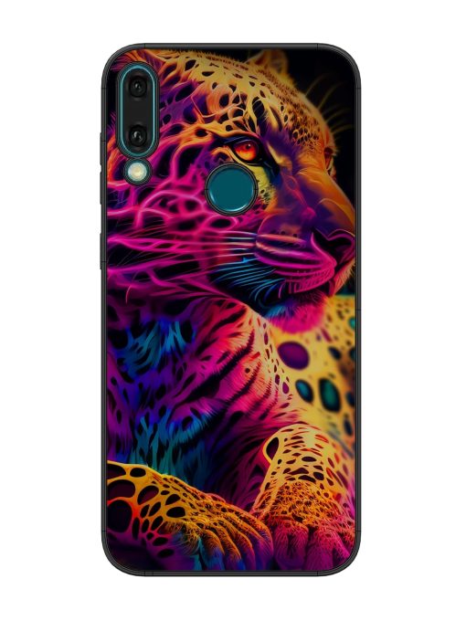 Leopard Art Glossy Metal Phone Cover for Honor Y9 (2019)